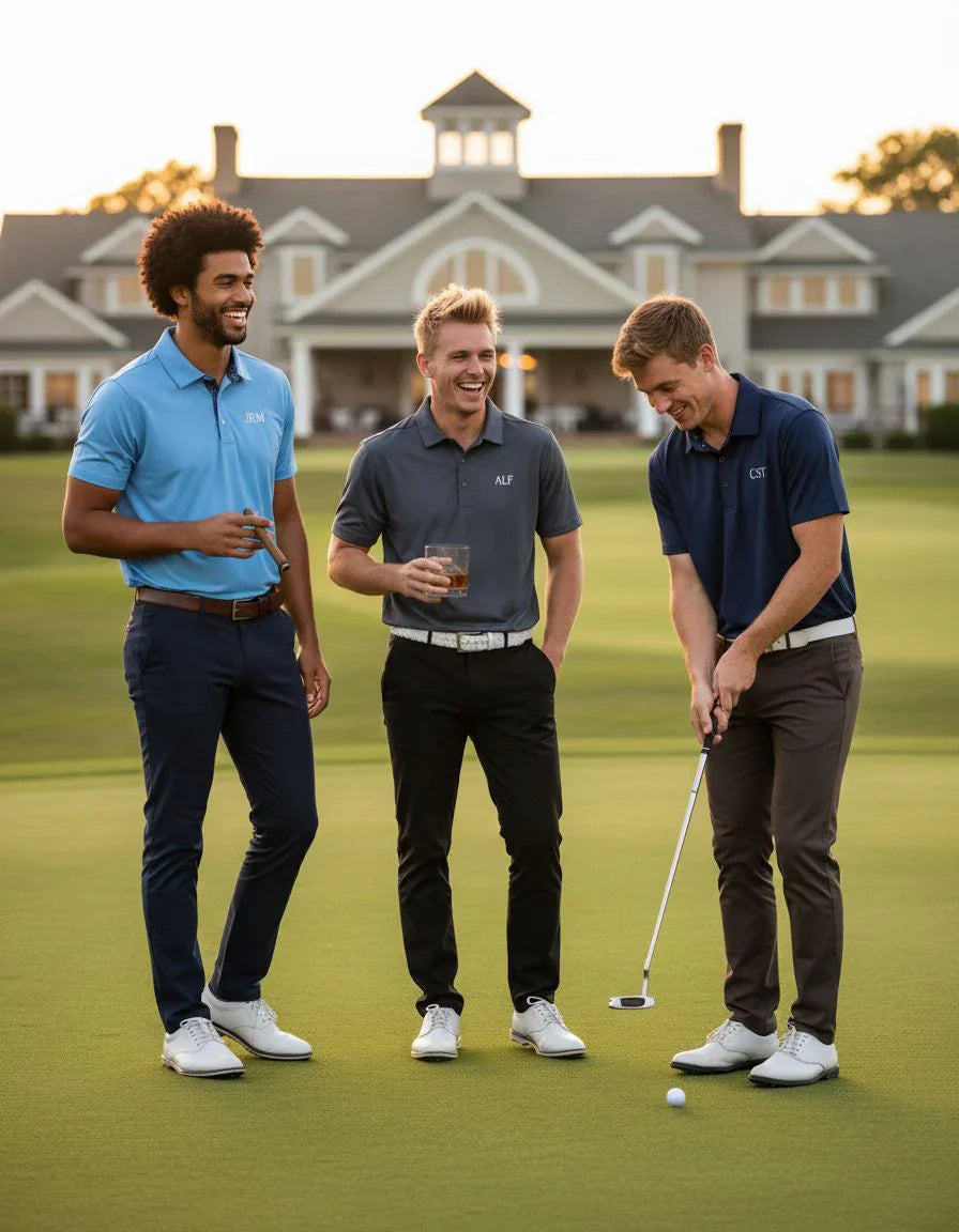 Botanic Blueprint Golf Polo Premium Groomsmen Gift