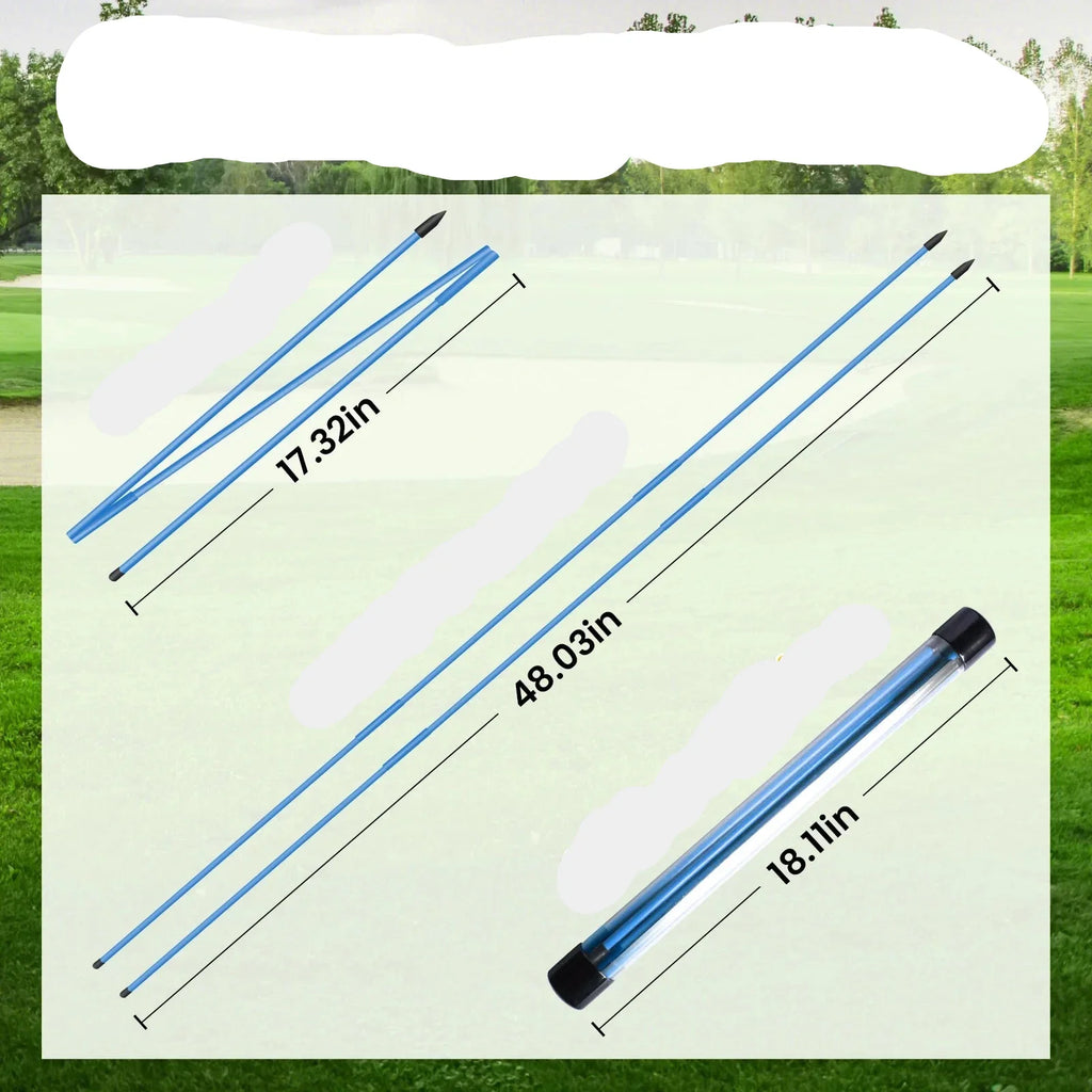 Collapsible Golf Training Rods with Case