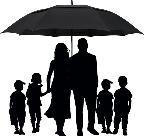 72 Inch Windproof Golf Umbrella Auto Open Double Canopy